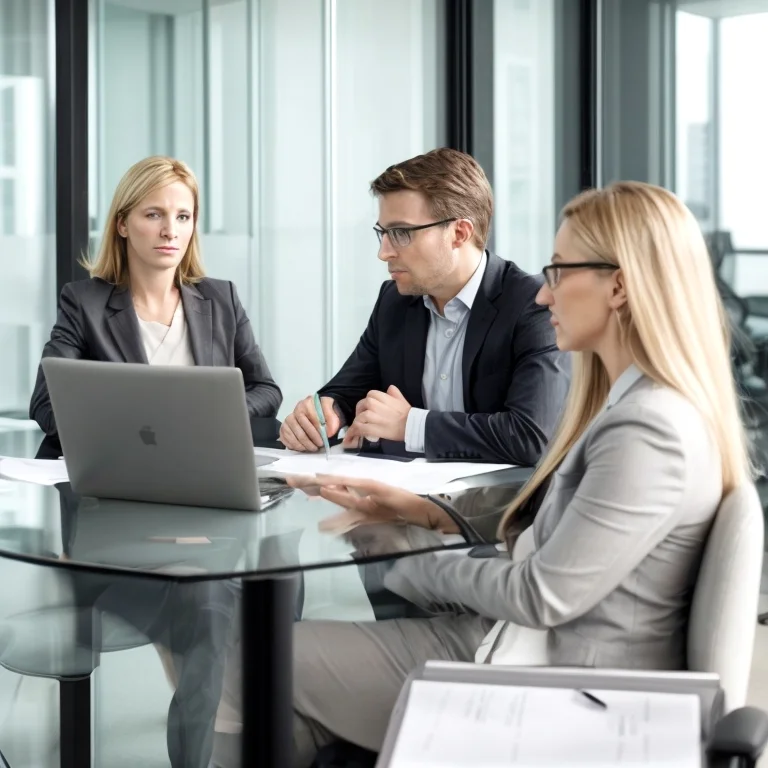 مستشار قانوني يقدم نصيحة لمؤسس شركة في دبي